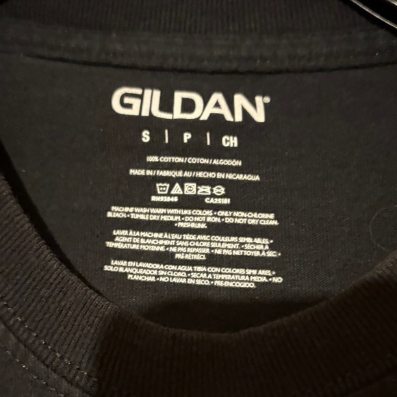 Gildan Black Kids' T-Shirt with Cat Graphic - Picture 2 of 3